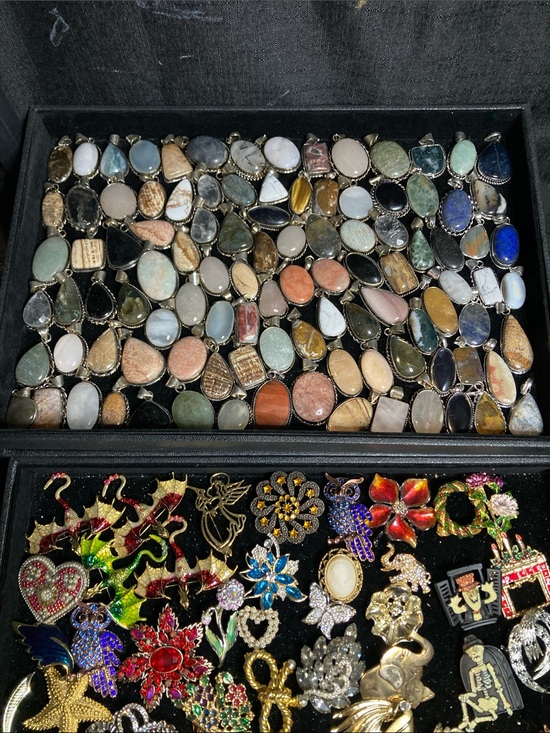 Jewelry - Randomly picked Gemstone Pendant stamped 925 or (pick one)